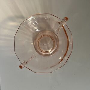 Set of (6) Cambridge Glass Peach Blo Soup Bowls